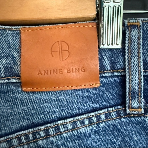Anine Bing Blue Straight Leg Jeans size 27 - Picture 9 of 16